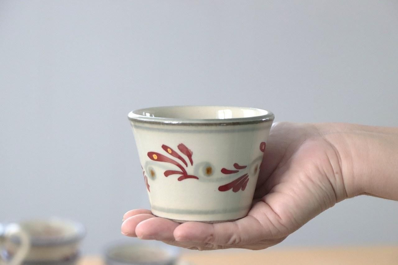 フリーカップ(小) 赤絵染付