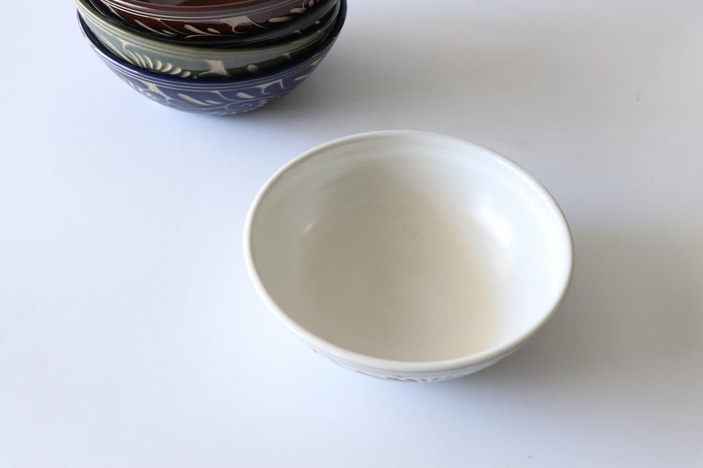サラダボウル 一色唐草線彫
