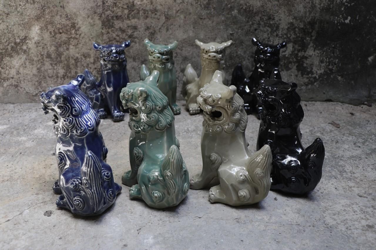 獅子 横向(17cm) 面取り 一色