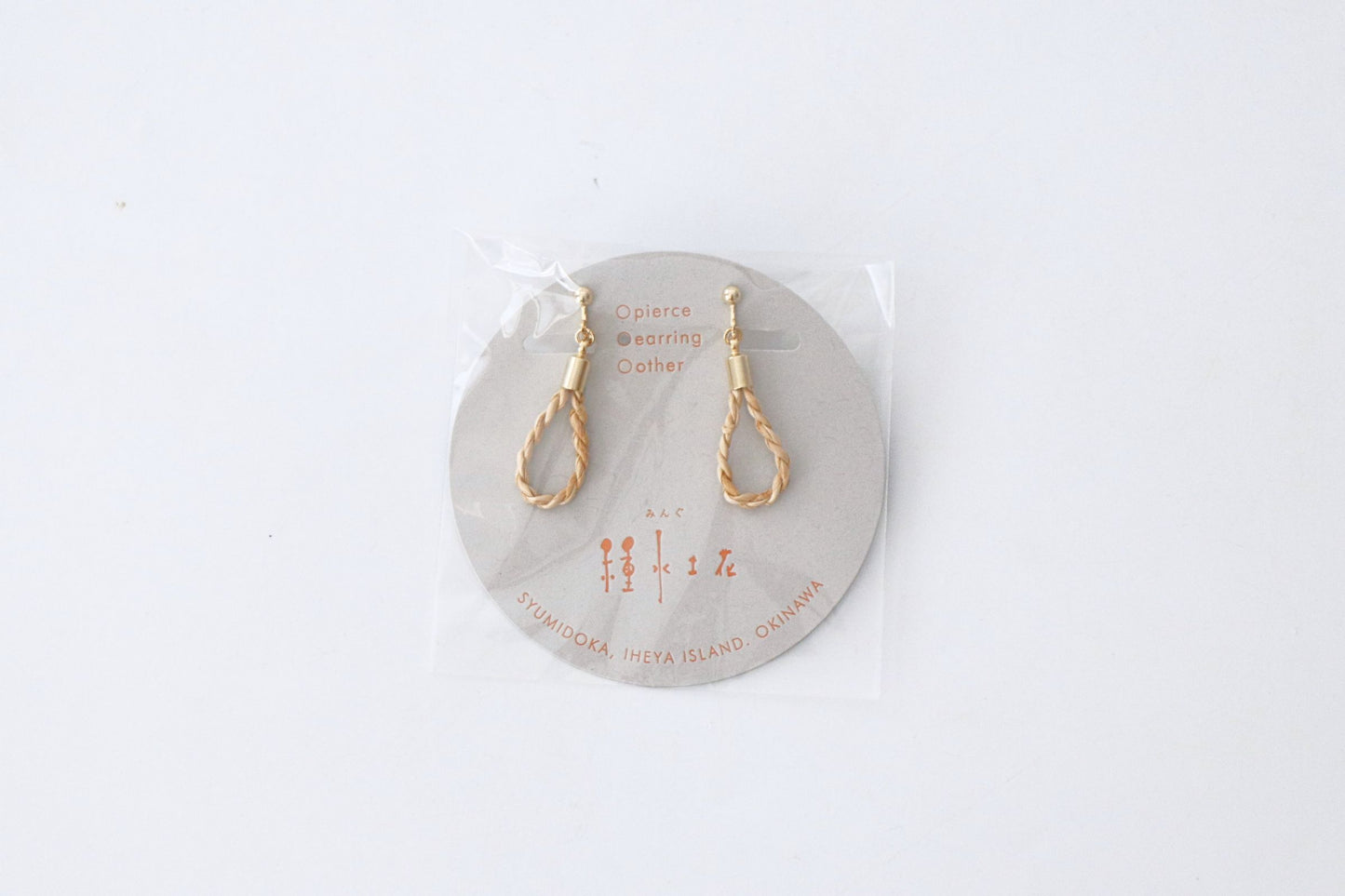 種水土花 月桃耳飾り rope