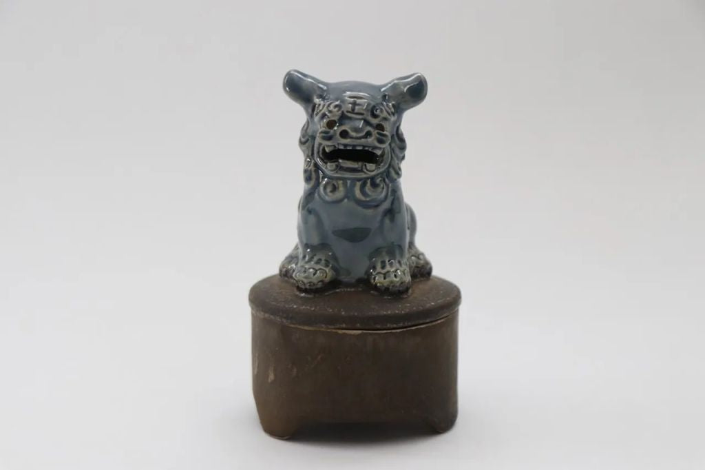 丸型箱香炉獅子